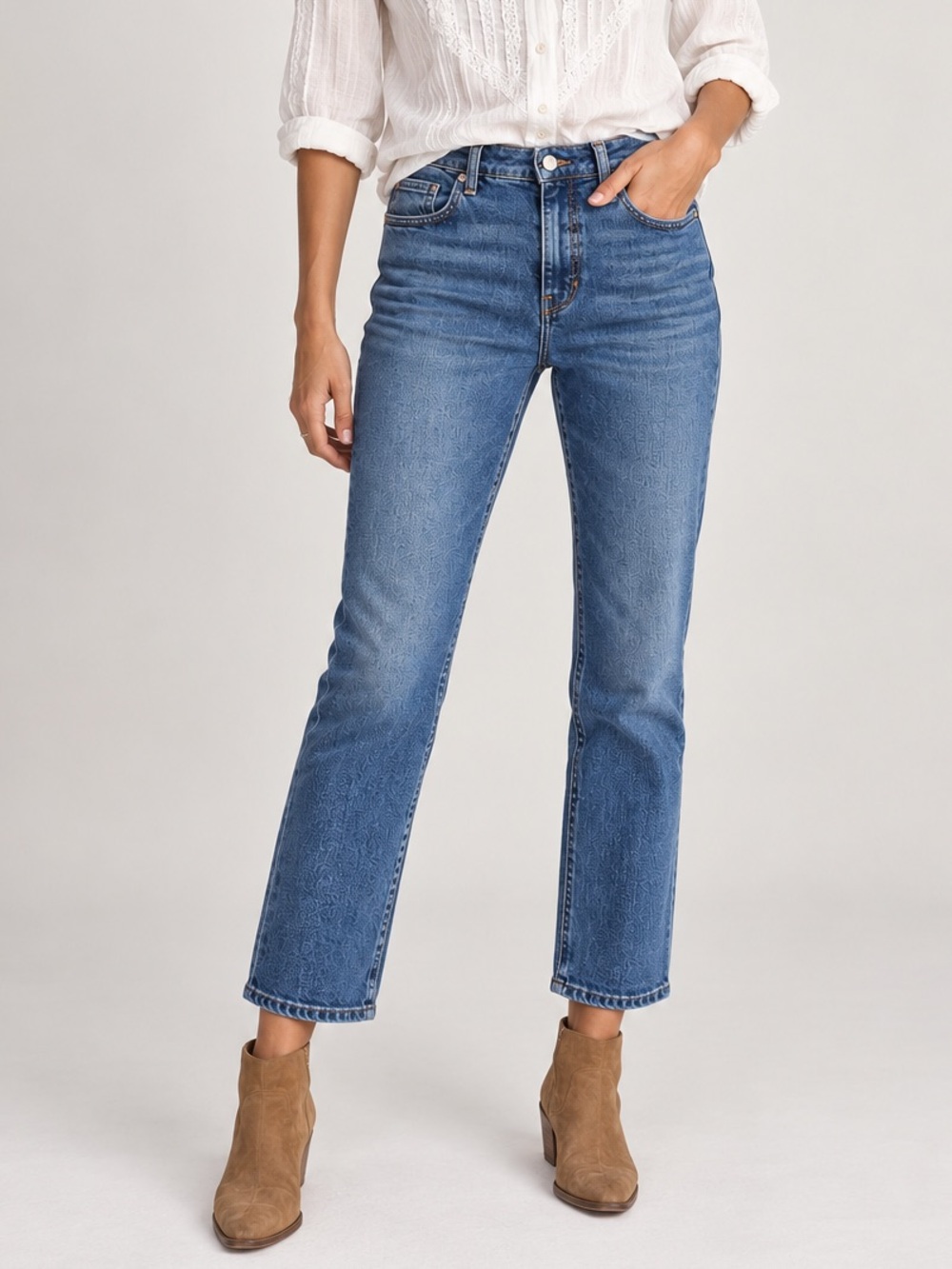 Anthropologie PILCRO Mid-Rise Straight-Leg Jeans | 30